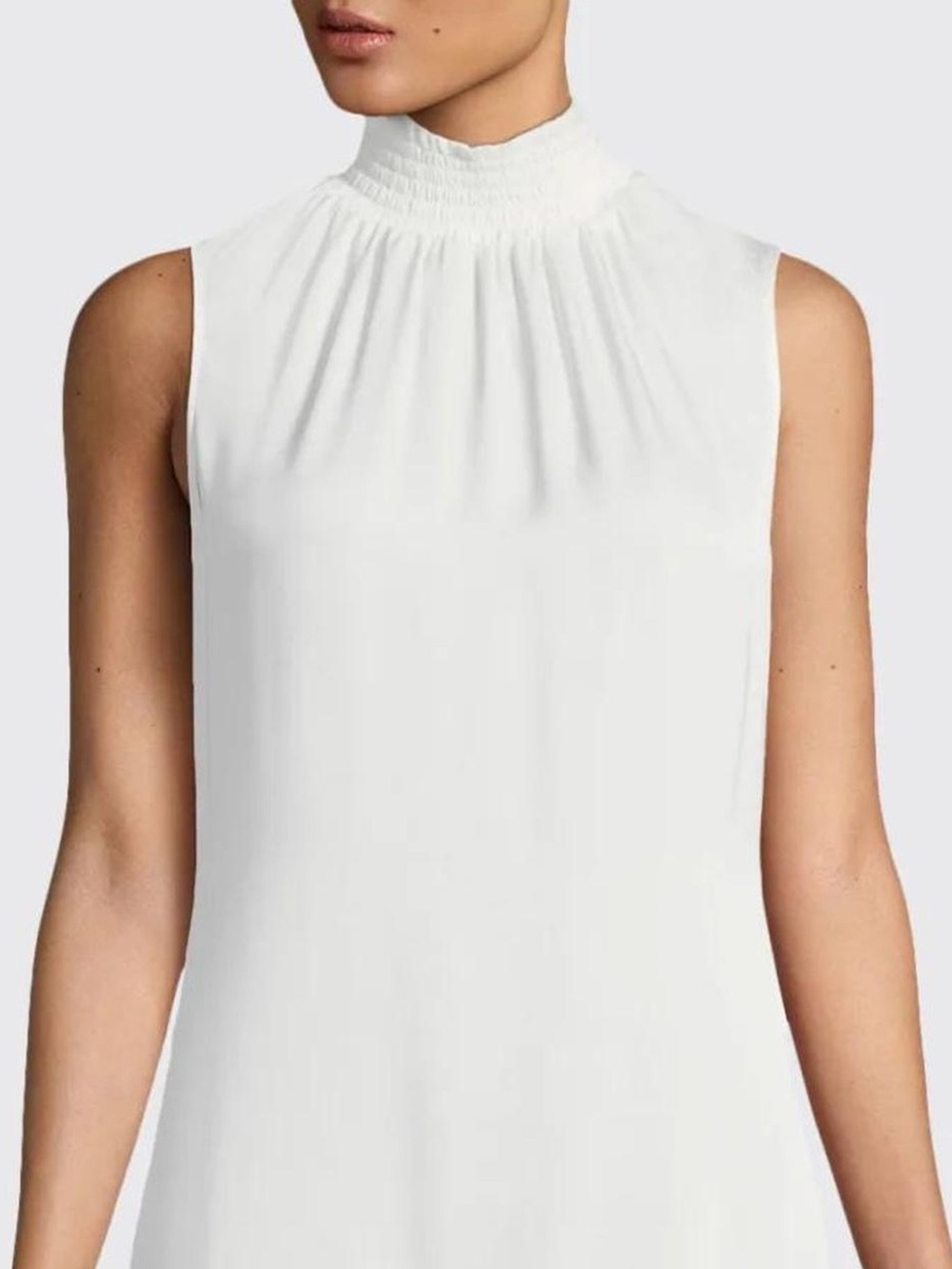 Kobi Halperin Sleeveless Mock Neck Top in White